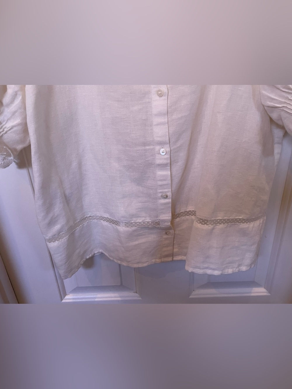 Sezane Frances Blouse in Ecru Size 8/Fr 40 - Picture 9 of 13